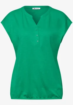 Shirt met losse schouders en gespleten hals
