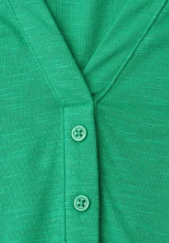Shirt met losse schouders en gespleten hals