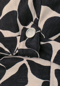 Shirt met losse schouders en patroon