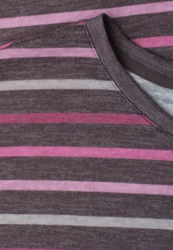Shirt met losse schouders en strepen