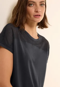 Shirt met mesh detail