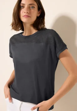 Shirt met mesh detail