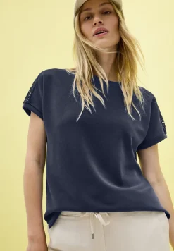 Shirt met mesh detail