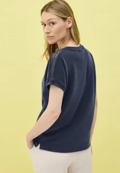Shirt met mesh detail