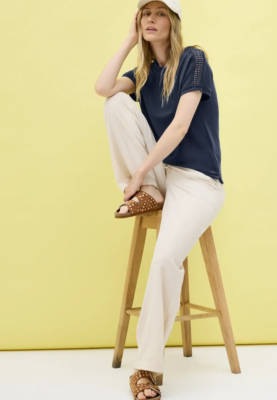 Shirt met mesh detail