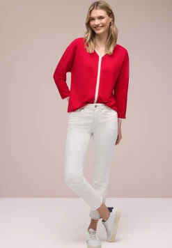 Shirt met 3/4 mouwen en contrasterende details