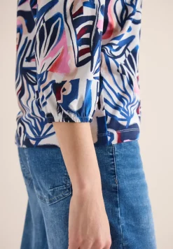 Shirt met 3/4 mouwen en knoopdetail