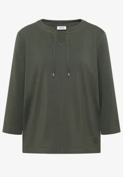 Shirt met 3/4 mouwen en split neck
