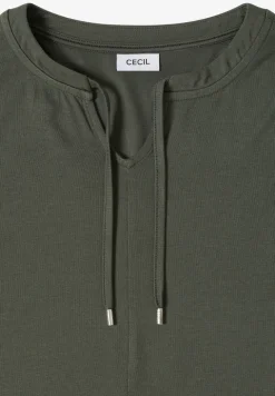 Shirt met 3/4 mouwen en split neck