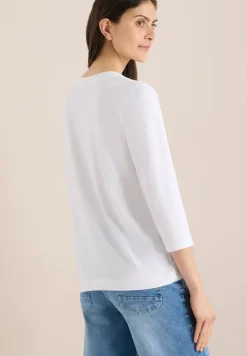 Shirt met 3/4 mouwen en split neck