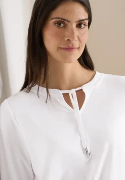 Shirt met 3/4 mouwen en split neck