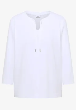 Shirt met 3/4 mouwen en split neck