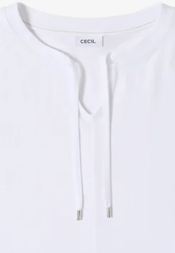 Shirt met 3/4 mouwen en split neck