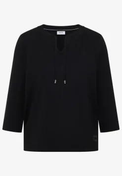 Shirt met 3/4 mouwen en split neck