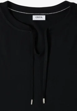 Shirt met 3/4 mouwen en split neck