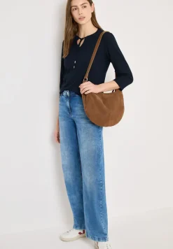 Shirt met 3/4 mouwen en split neck