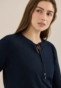 Shirt met 3/4 mouwen en split neck