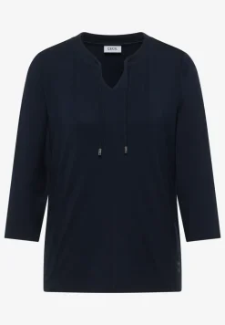 Shirt met 3/4 mouwen en split neck