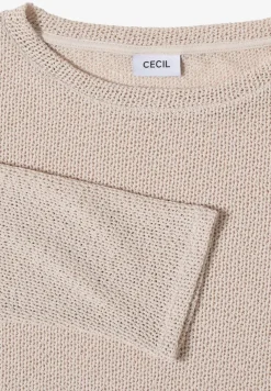Shirt met 3/4 mouwen in ajourlook