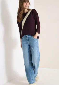 Shirt met 3/4 mouwen in ajourlook