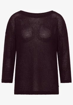 Shirt met 3/4 mouwen in ajourlook