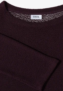 Shirt met 3/4 mouwen in ajourlook
