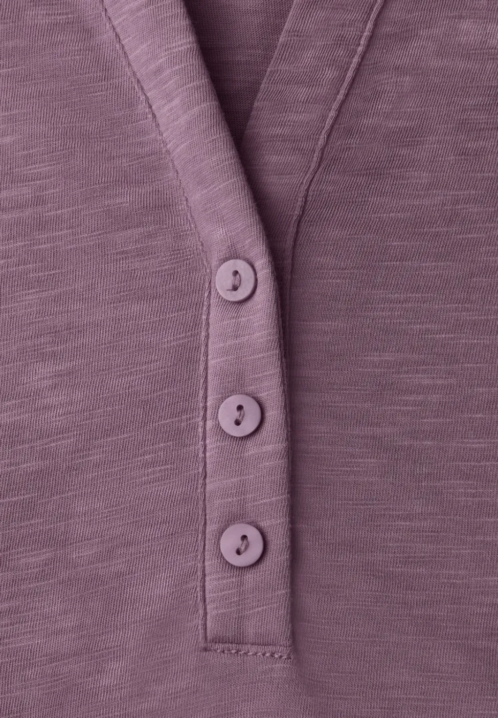Shirt met 3/4-mouwen, split neck en knopen