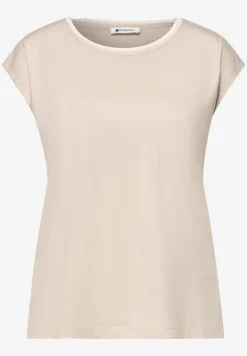 Shirt met overhangende schouder en decoratieve tape