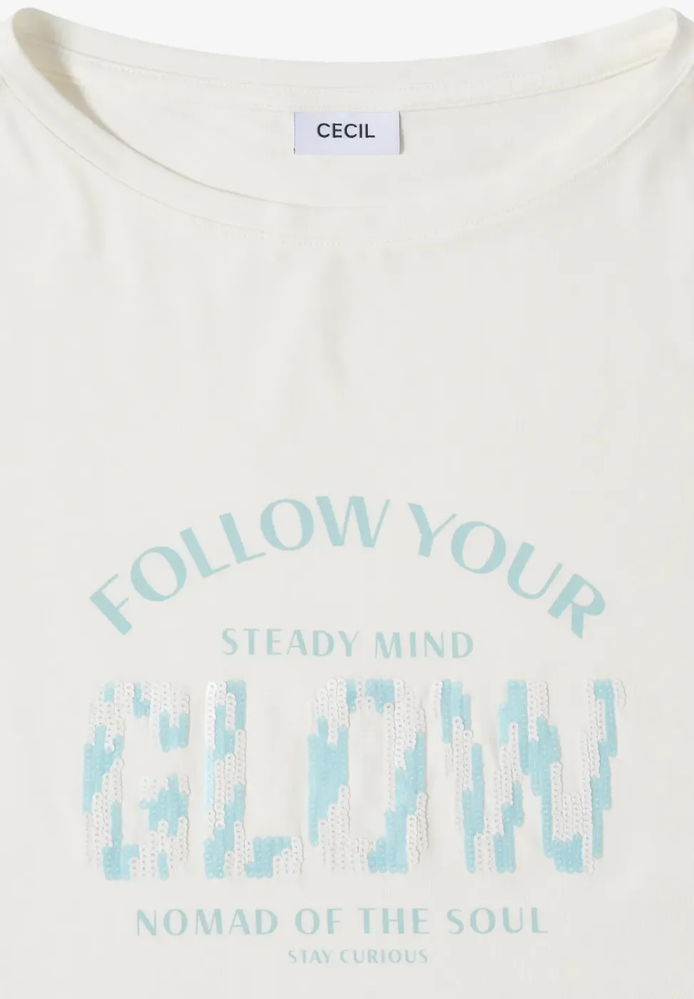 Shirt met overhangende schouder en knoopdetail