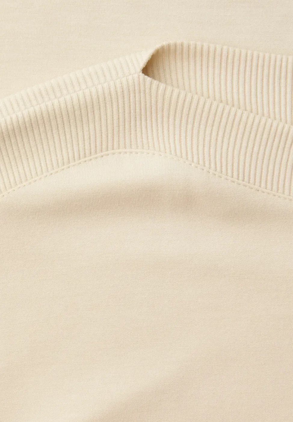 Shirt met overhangende schouders en geribd detail