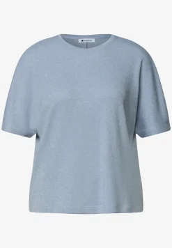 Shirt met overhangende schouders en glitterdetails