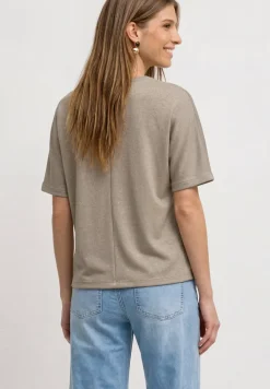 Shirt met overhangende schouders en glitterdetails