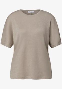 Shirt met overhangende schouders en glitterdetails