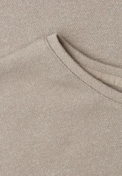 Shirt met overhangende schouders en glitterdetails