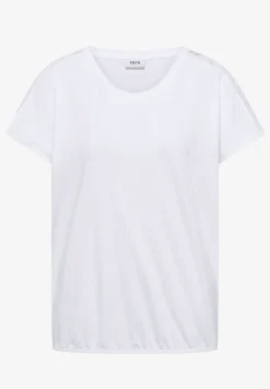 Shirt met overhangende schouders en kanten details