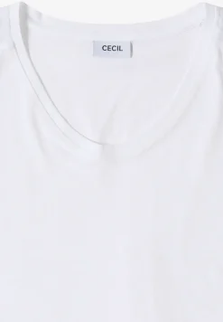 Shirt met overhangende schouders en kanten details