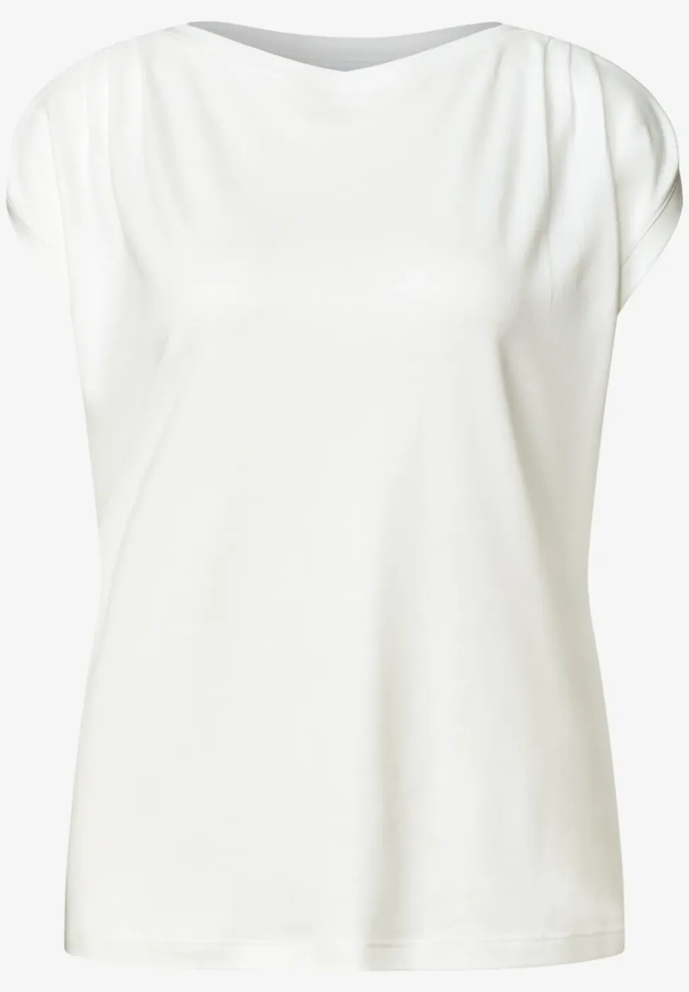 Shirt met overhangende schouders en rimpels