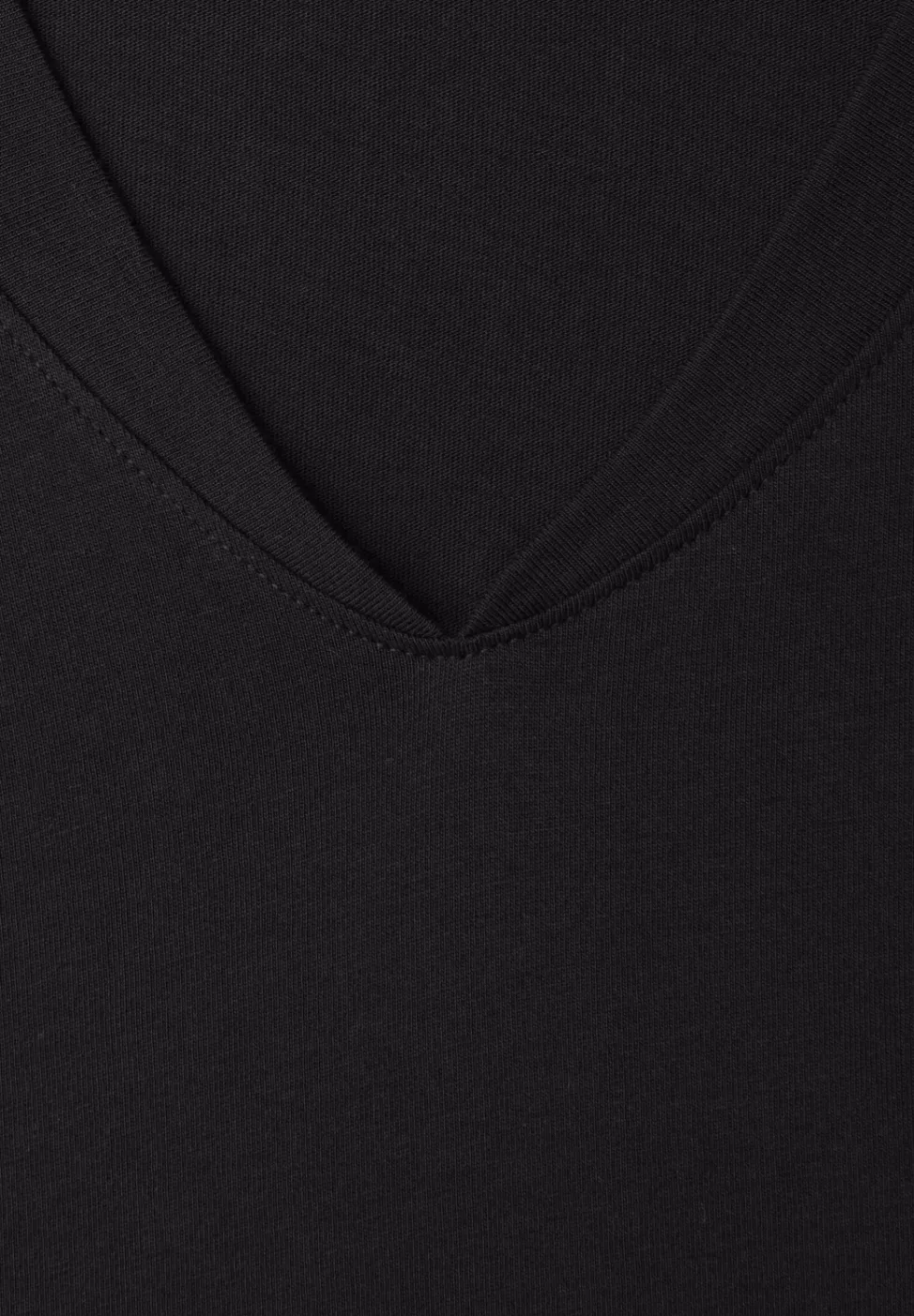Shirt met overhangende schouders en V-hals