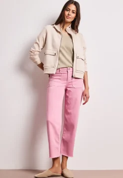 Shirt met overhangende schouders en V-hals