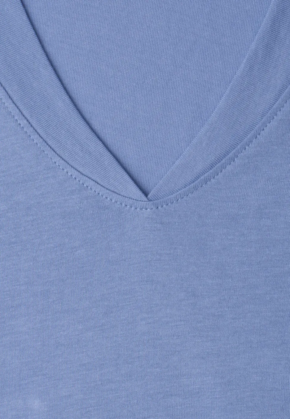 Shirt met overhangende schouders en V-hals