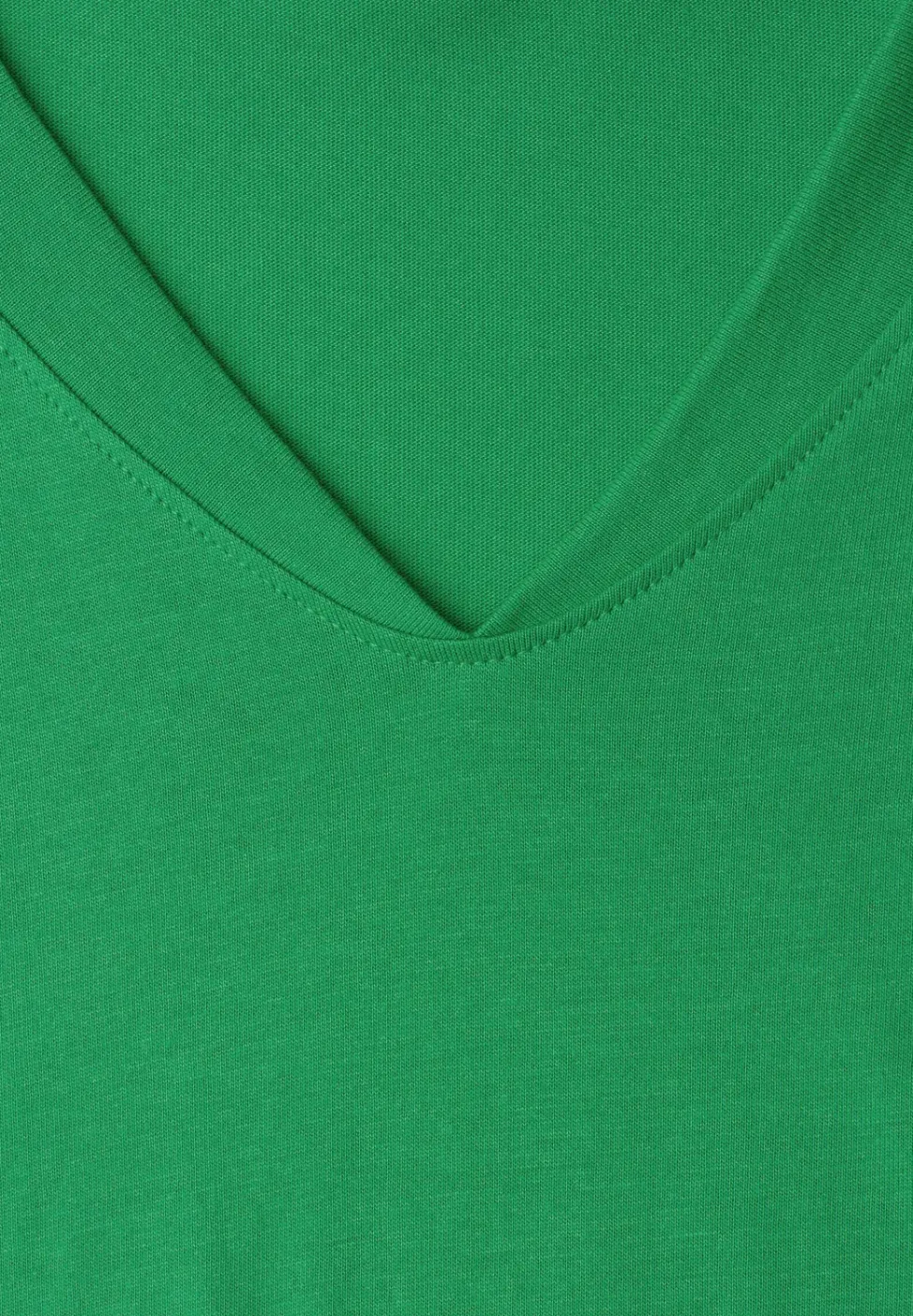 Shirt met overhangende schouders en V-hals
