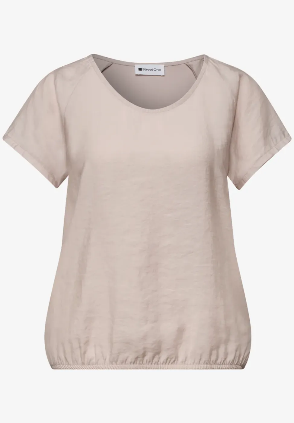 Shirt met overhangende schouders in een structuurmix