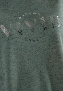 Shirt met overhangende schouders in linnenlook