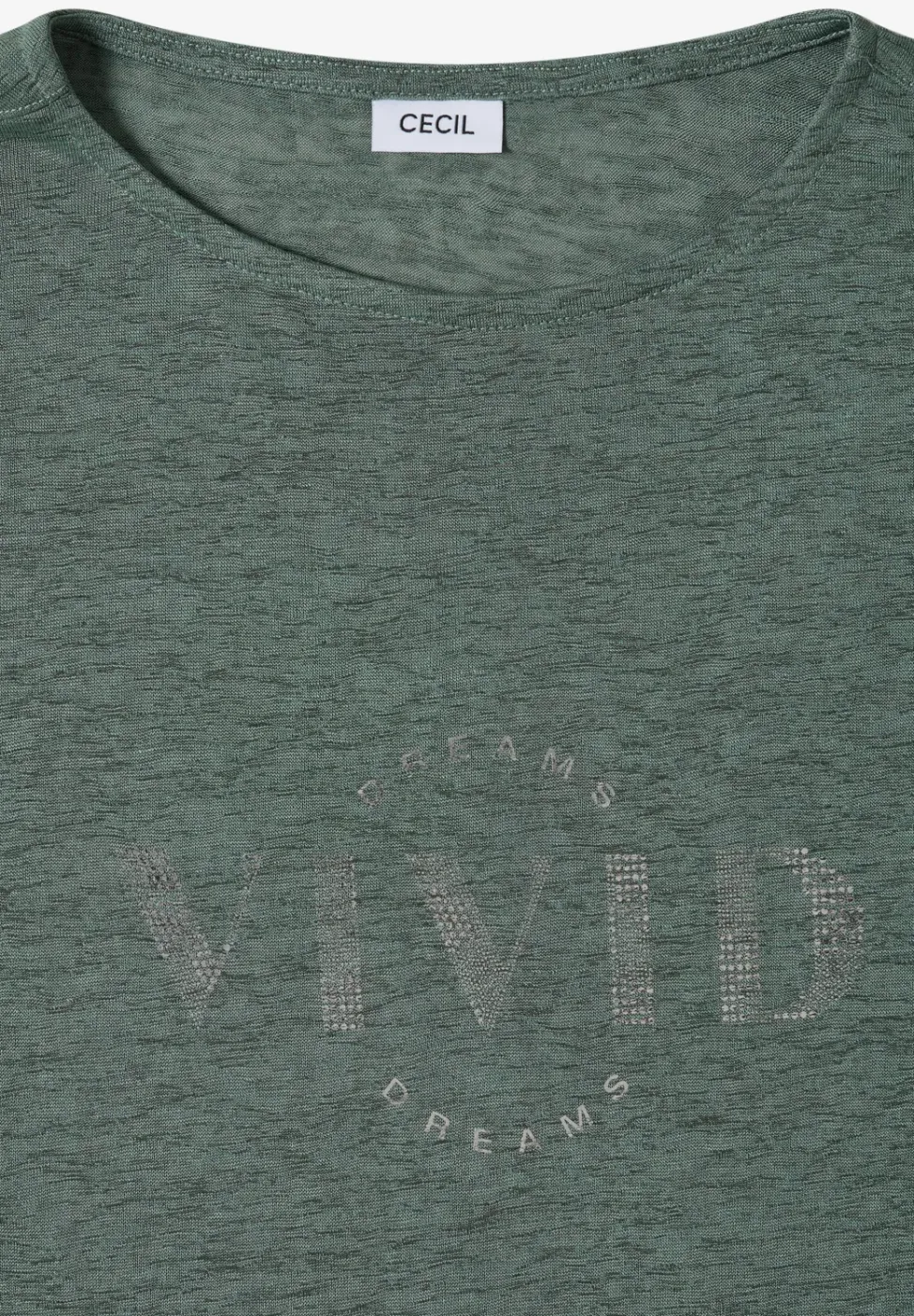 Shirt met overhangende schouders in linnenlook