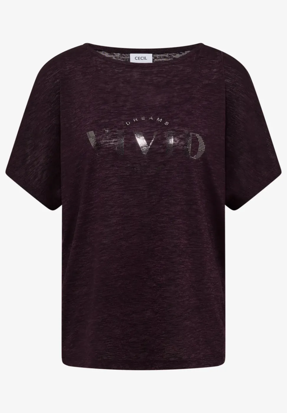Shirt met overhangende schouders in linnenlook