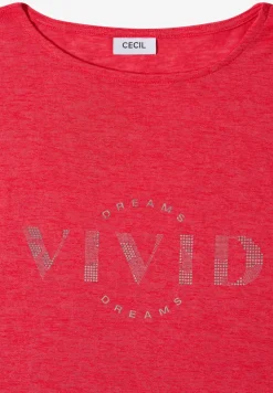 Shirt met overhangende schouders in linnenlook