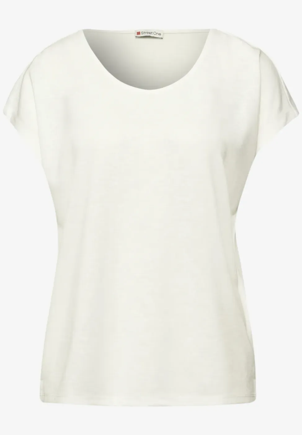 Shirt met overhangende schouders in linnenlook