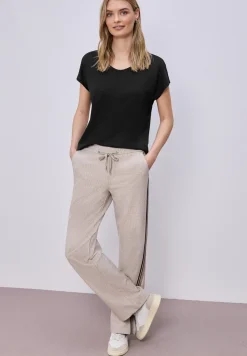 Shirt met overhangende schouders in linnenlook