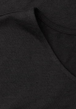 Shirt met overhangende schouders in linnenlook