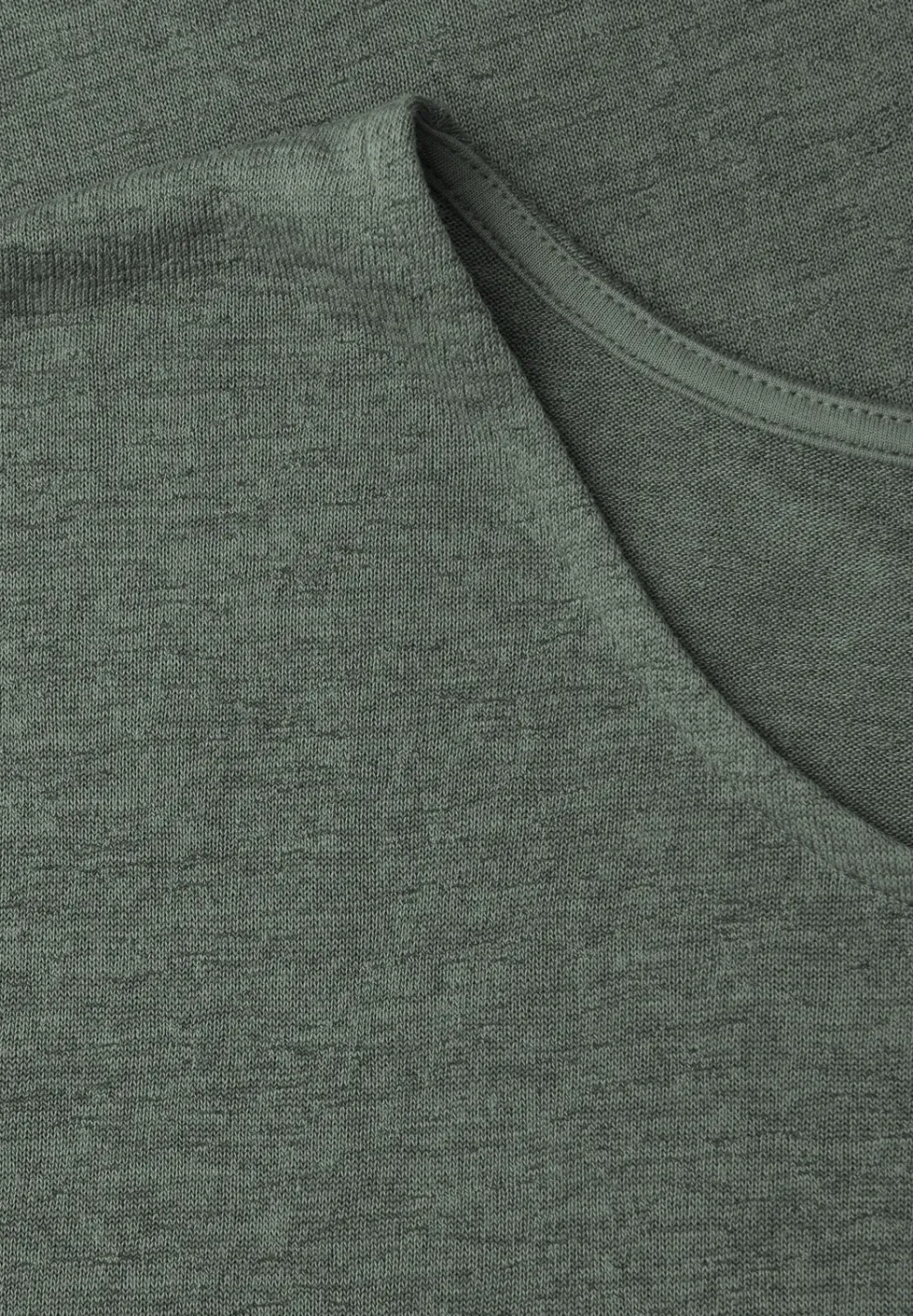 Shirt met overhangende schouders in linnenlook